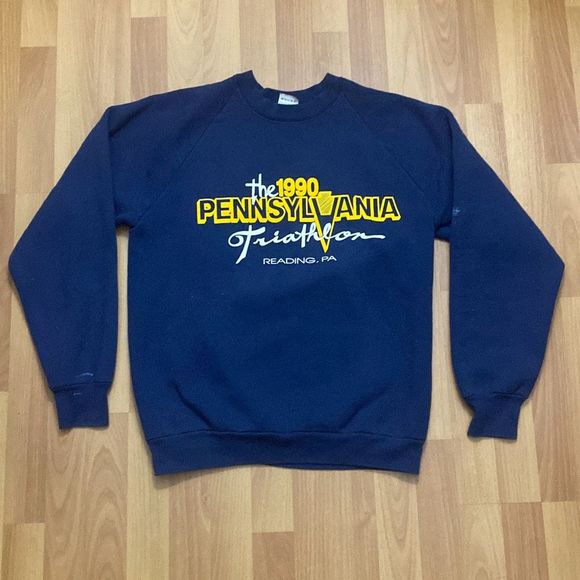 Fruit of the Loom Other - Vintage 1990 Fruit Of The Loom Blue Sweatshirt Crewneck Men L Made in USA